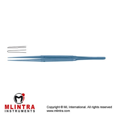 Diam-n-Dust™ Micro Dressing Forcep Straight Titanium, 18 cm - 7" Tip Size 6.0 x 0.7 mm